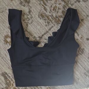 Free People Movement Ruffled Crop Top